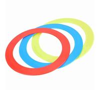 plplaaoo Anneau de Lancer de Jonglerie, acrobatie, Jouet à Main, Accessoire de sécurité élastique Durable de Haute qualité pour Enfants, Divertissement en Plein air, Bleu Rouge Jaune,