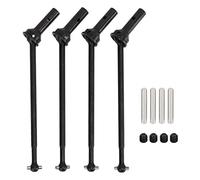 plplaaoo Arbre d'entraînement en Acier CVD, axe de Transmission RC CVD Haute résistance, Ensemble de 4 pièces pour Voitures RC à échelle 1/7 1/8, pièces de Mise à Niveau durables, (Noire)