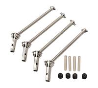 plplaaoo Arbres d'entraînement RC CVD, axe de Transmission Professionnel en métal pour 1/7 1/8 RC, pièces de Mise à Niveau de Voiture, matériau en Acier, Ensemble de 4 pièces (Argent)