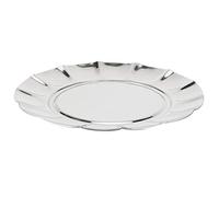 plplaaoo Assiette à dîner ronde en acier inoxydable, assiette de service polie miroir de qualité alimentaire de qualité supérieure pour la cuisine à domicile, restaurant, bar, café, (quand)