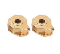 plplaaoo Axe de Portail Avant et arrière, Couvercle de boîtier d'essieu Universel, Poids en Laiton pour Voiture TRX4 Crawler 1/10 RC, matériau en Laiton de Haute qualité, Couleur Jaune