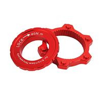 plplaaoo Bike Hub Adaptateur de verrouillage central de frein en alliage d'aluminium de qualité supérieure pour disque central à 6 broches avec espacement des trous de 44 mm - Durable et léger - Rouge