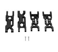 plplaaoo Bras de Suspension inférieurs Avant et arrière en Aluminium RC, pièces de Mise à Niveau Haute Performance pour Camion de Stade Losi MiniT 2.0 2WD 1/18 RC, réduction des Vibrations (Noire)