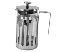 plplaaoo Cafetière à pression française en verre borosilicate 304 en acier inoxydable résistant à la chaleur pour la maison, le camping, les voyages, la cuisine (600ML Argent)