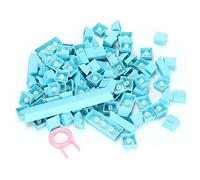 plplaaoo Capuchons de Touches en PBT au Design Ergonomique, 108 Touches colorées, résistant à l'huile, Durable pour claviers mécaniques 61, 64, 87, 104, 108 Touches (Bleue)
