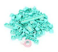 plplaaoo Capuchons de Touches en PBT au Design Ergonomique, 108 Touches colorées, résistant à l'huile, Durable pour claviers mécaniques 61, 64, 87, 104, 108 Touches (Cyan)