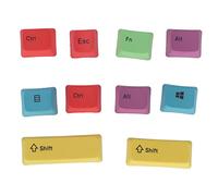 plplaaoo Capuchons de Touches PBT 10 Touches, Technologie de Sublimation Thermique, Hauteur OEM, Beaux Capuchons de Touches colorés Pratiques pour Le Remplacement du Clavier mécanique