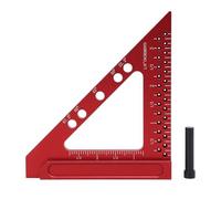 plplaaoo Carpenter Square Woodworking Square Aluminium Alloy Triangle Hole Scribing Règle For Classroom Workshop Office Woodworking Ruler avec fixateur