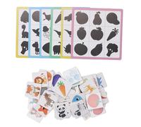 plplaaoo Cartes Assorties Ombre, Blocs de Bois, Forme de Fruit Animal, Jeu d'appariement, Carte mémoire éducative, Jouet pour Tout-Petits de 2 à 4 Ans