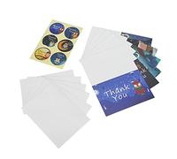 plplaaoo Cartes de voeux vierges de Thanksgiving Papier multi-styles Conception de dessin animé avec enveloppe et autocollant pour les souhaits d'anniversaire de vacances Matériau Couleur