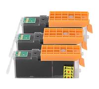 plplaaoo Cartouche d'encre 3 pièces en Plastique Noir PGI 870 pour MG5780 TS6080 TS5080 25 ML éponge Dense de Haute qualité Impression Claire sans colmatage buse de Nettoyage Automatique