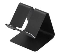 plplaaoo Cell Phone Stand Aluminum Alloy Adjustable Lightweight Portable Phone Holder for Mobile Phones Tablets Desktops Offices Kitchens Studies (Noire)