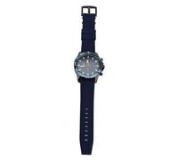 plplaaoo Chronique de Quartz Multifonctionnel Chronographe élégant Chronographe Lumineux Date Affichage Silicone Souffre Casual Business Men de Bracelet Case en Alliage en Alliage (Bleu)