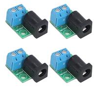 plplaaoo Connecteur Adaptateur d'alimentation CC 5,5 x 2,1 mm à 2P 5,08 mm Matériau en Laiton Fonctionnement sûr Ensemble de 4 pièces pour caméras de Surveillance de sécurité Routeurs