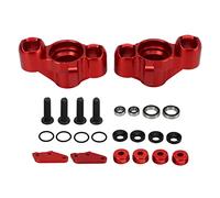 plplaaoo Coupelle de Direction RC agrandie en Alliage d'aluminium, roulement RC de Remplacement, fusée d'essieu pour Voitures 1/7 1/8, pièces de Mise à Niveau légères et durables Rouges