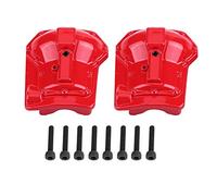 plplaaoo Couvercle de boîtier d'essieu en métal pour Traxxas TRX4 RC, essieu Avant et arrière de Voiture sur chenilles, Durable, léger, anodisé, Argent, Rouge, pièce de Mise à Niveau (Rouge)