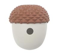 plplaaoo Distributeur de friandises pour Chiens, Jouet Durable et Flexible en Silicone, Multifonction, Puzzle, Jouets pour Chiens, Jouet à Alimentation Lente pour Chiens et Chats (Marron avec Gris)