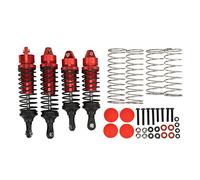 plplaaoo Ensemble d'amortisseurs RC Professionnel en Alliage d'aluminium Ensemble d'amortisseurs Avant arrière de Voiture RC pour Voiture 1/10 RC Haute Performance Anti-Vibration Durable (Rouge)