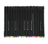 plplaaoo Ensemble de 24 stylos de couleur Fineliner, pointe fine de 0,4 mm, stylos à micro-lignes pour aquarelle, contrôle précis, marqueurs pour artistes, étudiants, professionnels,