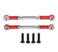 plplaaoo Ensemble de biellettes de Direction de Suspension arrière de Direction, tiges de Traction réglables en métal Durable Haute Performance pour Voiture JLB Truck série 1/10 RC en (Rouge)