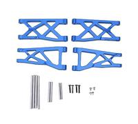plplaaoo Ensemble de Bras de Suspension Avant et arrière en Alliage d'aluminium, résistant à l'usure, Bras oscillants RC Robustes pour ARRMA SENTON 1/10 Big Rock Typhoon Kraton (Bleu)