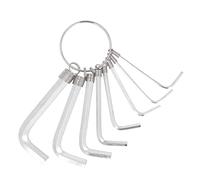 plplaaoo Ensemble de clés hexadécimal professionnel métrique de 1,5 à 6 mm en acier artin en acier outil pour les applications mécaniques automobiles et électroniques 8pcs inclus