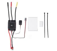 plplaaoo ESC 45A sans balais, étanche, réglable, Haute Performance, contrôleur de Vitesse électronique pour Voiture 1/10 RC, camions Courts, camions Monstres à Quatre Roues, Rouge