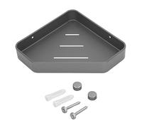 plplaaoo Étagère d'angle de Douche en Aluminium, étagère Flottante antirouille pour Salle de Bain, Cuisine, Salon, Balcon, étagère de Rangement Grise