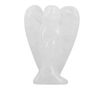 plplaaoo Figurine d'ange en Cristal, Statue d'ange Gardien, Pierre de guérison de Poche pour Le Confort émotionnel, pièce décorative, Pierre de 2 Pouces (Blanche)