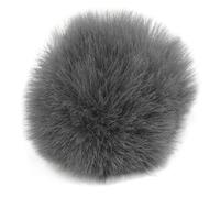 plplaaoo Fourrure Artificielle Lavalier Micro Pare-Brise Micro Revers Coupe-Vent Pince sur Couverture de Micro en Fourrure pour Enregistrement en extérieur interviews podcasts Doux Durable (Grise)