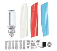 plplaaoo Générateur d'éoliennes Vertical 100W Conception aérodynamique à Haute efficacité 3 Lame Moulin à Vent à Domicile Industriel à uge Industriel Blanc Rouge Bleu 20,9 Pouces de (24V)