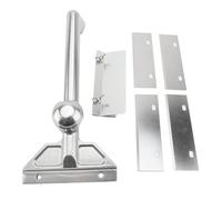 plplaaoo Grattoir à griller en acier inoxydable - Longue poignée ergonomique en aluminium - Lames de rechange incluses pour un usage domestique et commercial