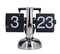 plplaaoo Horloge de table rétro mécanique automatique - Vintage - Horloge de table à quartz numérique avec heure de précision - Fonctionne avec piles - Élégante horloge de bureau pour bureau et maison