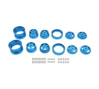 plplaaoo Jeu de moyeux de Roue RC moyeux de Roue de Serrage en Alliage Haute résistance pour Buggy Grenouille Sauterelle guêpe Voitures RC 4 pièces (Bleue)