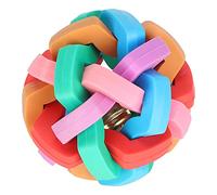 plplaaoo Jouet interactif pour Chien et Chiot, Balle Cloche, Jouet coloré, Doux, couinant, résistant à la Mastication, entraînement Amusant pour Chiens, Chats, Chiots, Animaux de Petite et (M.)