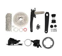 plplaaoo Kit de changement de volant d'inertie pour vélo 8 vitesses 40T, manivelle intégrée creuse, accélérateur, dérailleur arrière, ensemble de chaînes, pédalier léger en alliage (Pédalier 34T)