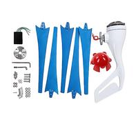 plplaaoo Kit de générateur d'éoliennes 400W Petit générateur de Moulin à Vent avec 5 Lames en Fibre de Nylon pour Le système de réverbère Hybride éolien (12V)