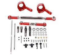 plplaaoo Kit de raccords métalliques pour axe RC, pièces de Mise à Niveau durables Haute Performance pour Voitures télécommandées MN D90 D91 D96 D99, matériau en Alliage d'aluminium (Rouge)