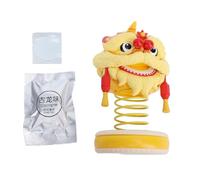 plplaaoo Lion Dance Car Ornement Chinois Traditionnel Chinois hochant la Figurine Lion Figurine Festival de Printemps fabriqué à la Main pour Le Bureau de Bord du Bureau à Domicile ABS