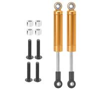Plplaaoo Lot de 2 Amortisseur RC à Ressort Intégré en Aluminium, Amortisseur Interne Ressort pour Crawler 1/10 & Voiture TRAXXAS SLASH 2WD, Pièces avec Vis, 80 mm (Glod)
