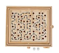 plplaaoo Lot de 2 labyrinthes en bois, jeu de labyrinthe classique, à partir de 6 ans, 32,5 x 28,5 x 8 cm