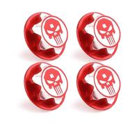 plplaaoo Lot de 4 écrous de Roue de 17 mm, Anti-poussière, antidérapants, pour télécommande de Voiture, écrous de Montage en métal de Remplacement pour Traxxas X Maxx Summit 1/8 Buggy (Rouge)