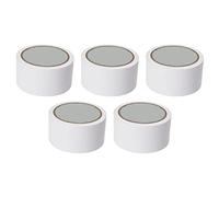 plplaaoo Lot de 5 rubans de marquage de sol - 5 cm de large - Adhésif ennemi haute performance - Pour gymnase, basketball, volley-ball, court de tennis - Matériau PVC - Blanc