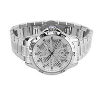 plplaaoo Men de Quartz mécanique Montre Une Montre-Bracelet chronographe résistant à l'eau avec Sangle en Acier Inoxydable pour la Vie d'études de Travail 45,5 mm Cadran