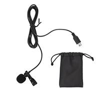 plplaaoo Mini Microphone Externe stéréo USB, Micro Professionnel avec Clip pour Hero 3 3 + 4 caméras, Plastique Noir, Longueur de Fil 150cm