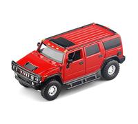 plplaaoo Modèle de Jouet de Voiture en métal Haute Simulation Hors Route Véhicule avec des Effets de lumière sonore Suspension de Direction pour Les Enfants garçons Filles Zinc Alliage (Rouge)