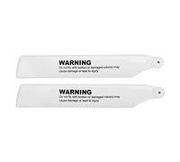 plplaaoo Pales d'hélice d'hélicoptère RC, pièces de Rechange en Plastique Durable de Haute qualité pour hélicoptère XK K110 K110s K100 RC Blanc 11x2cm 4.3x0.8in 8g 0.3oz 2 Pack