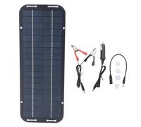 plplaaoo Panneau Solaire Portable 12V 5W Haute Efficacité monocristalline Chargeur de Panneau Solaire en silicium pour Moto pour les activités de plein air Design Compact