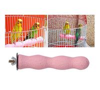 plplaaoo Perchoir à Perroquet,perchoirs à Oiseaux Roses,Griffe et Bec de Perroquet,Barre de meulage givrée,Jouet de Cage à bâton Debout,vis autonomes (Grand bâton de Racine de Lotus)