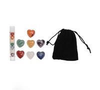 plplaaoo Pierre de chakra favorisant l'énergie positive - Équilibre décoratif - Reiki - Pierre de guérison pour la méditation et le yoga (pierre chakra en forme de cœur - Pierre avec pierre chakra)